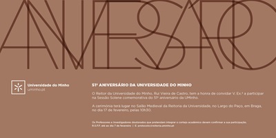 A imagem pode conter: Minho, Cerimónia, Aniversário, Universidade, 51º Aniversário da Universidade