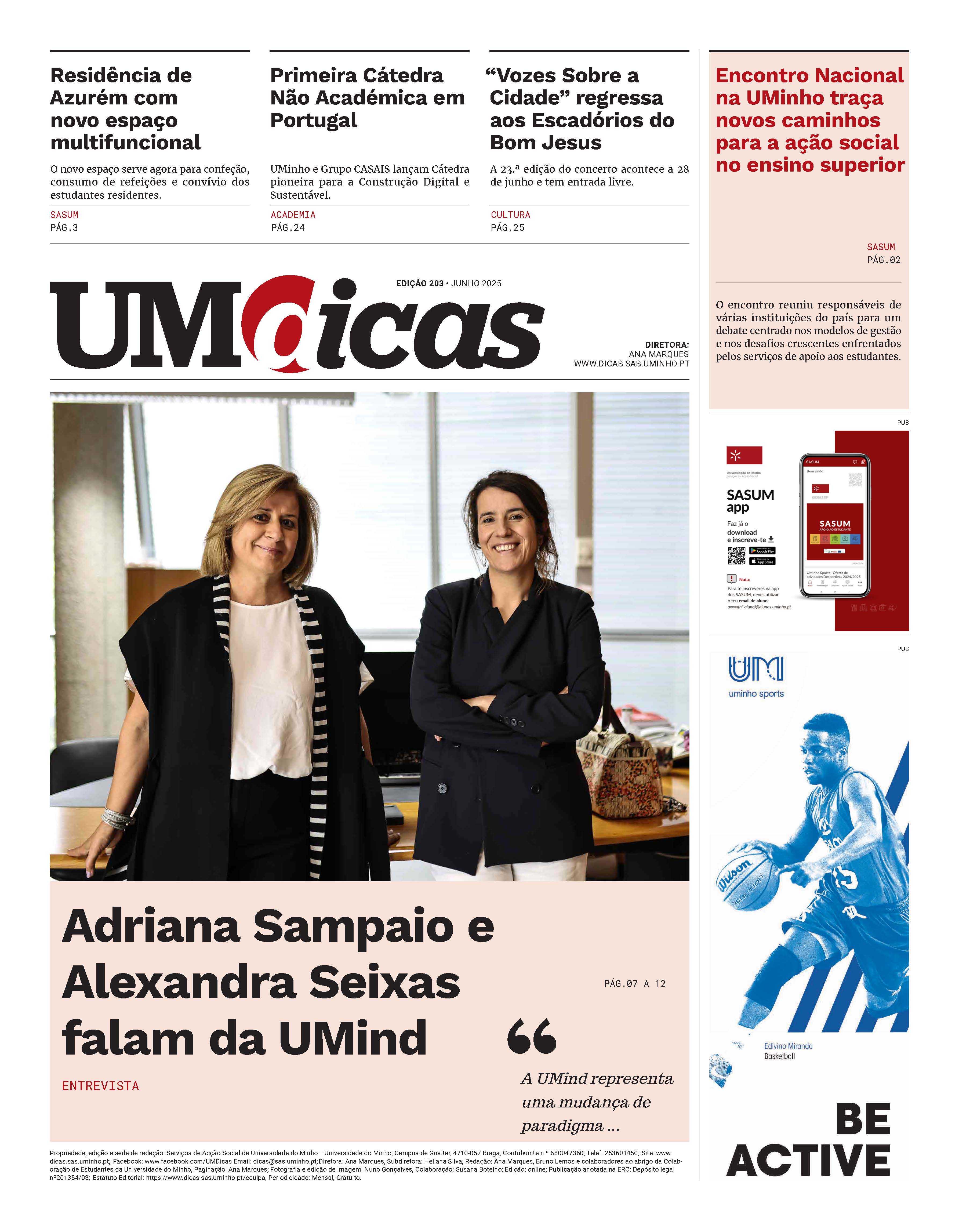 Capa do jornal UMdicas 203