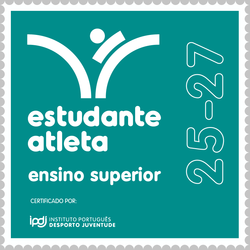 A imagem pode conter: Selo, Atleta, Ensino, Superior, Estudante-