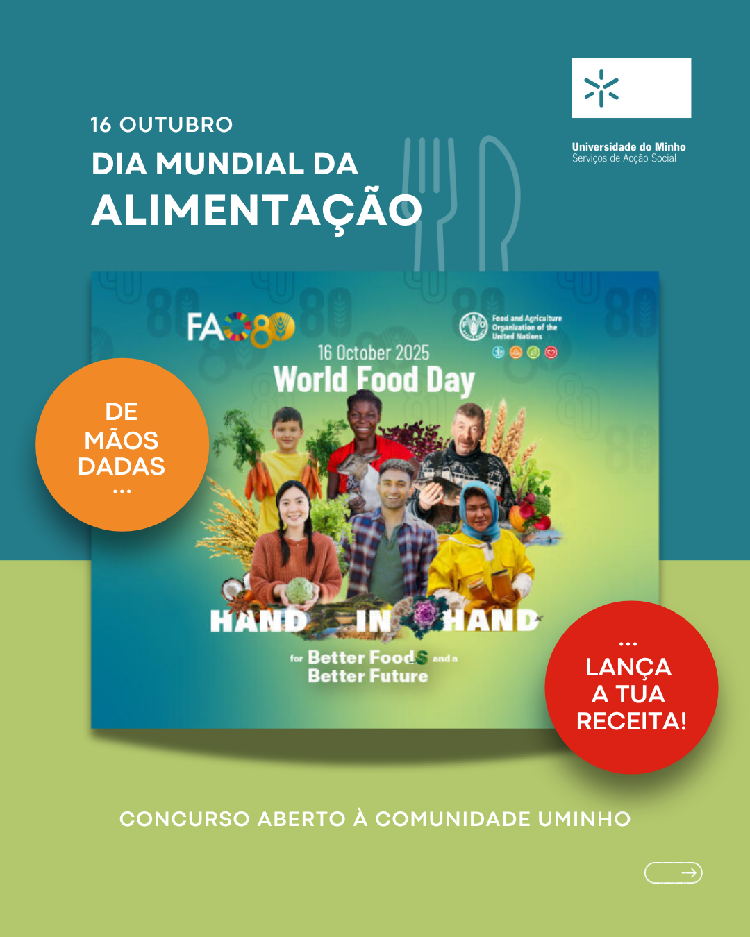A imagem pode conter: Dia, Nossa, Receita, Mundial, Alimenta&#231;&#227;o, a comunidade