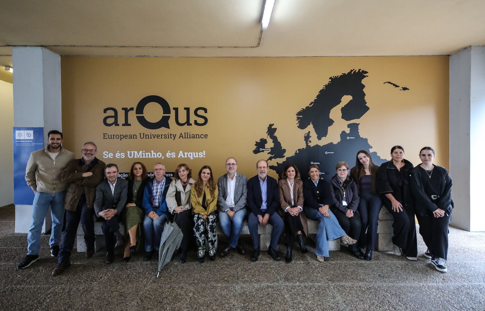 A imagem pode conter: Arqus, encontro Arqus, UMinho inaugura ponto