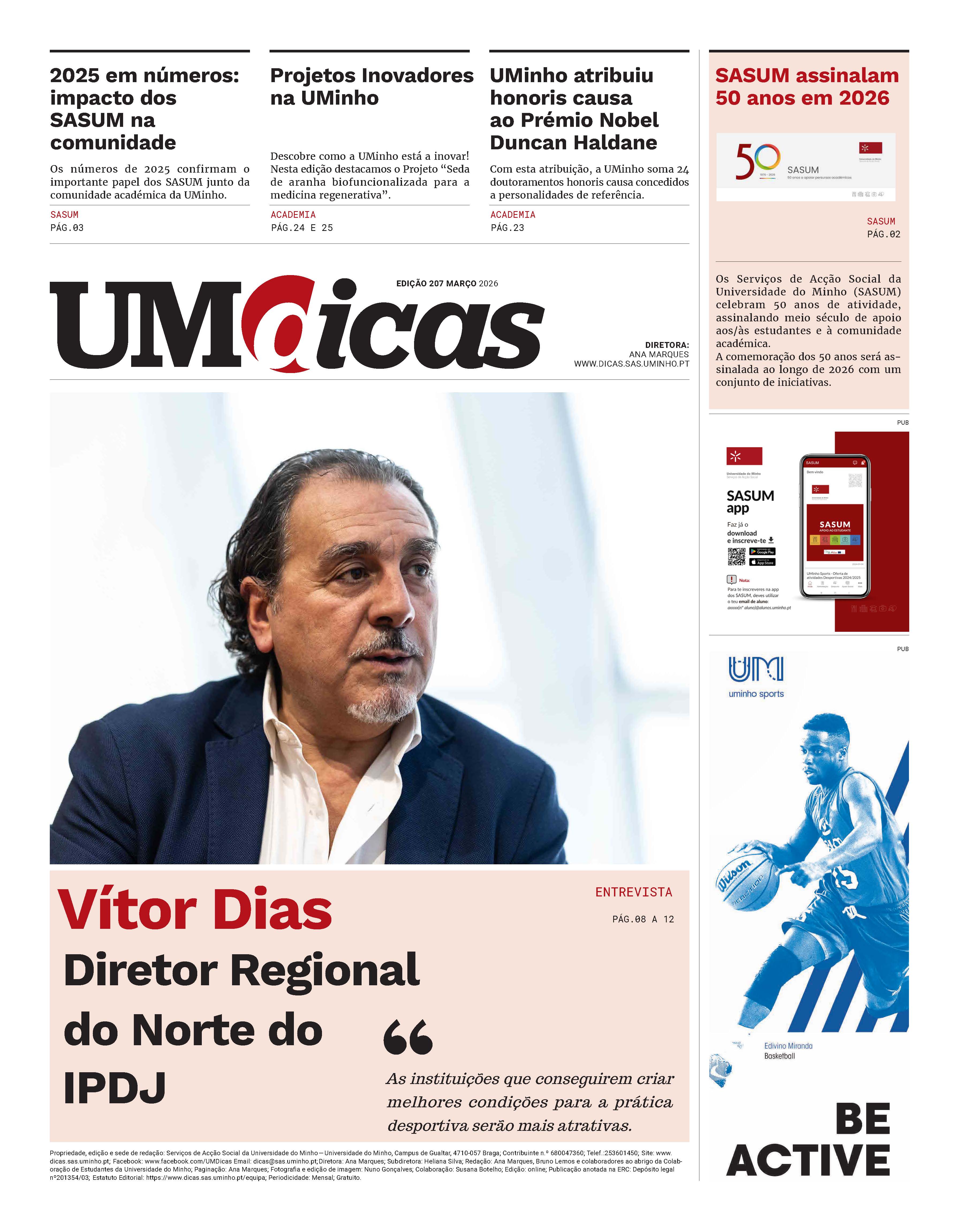 Capa do jornal UMdicas 206