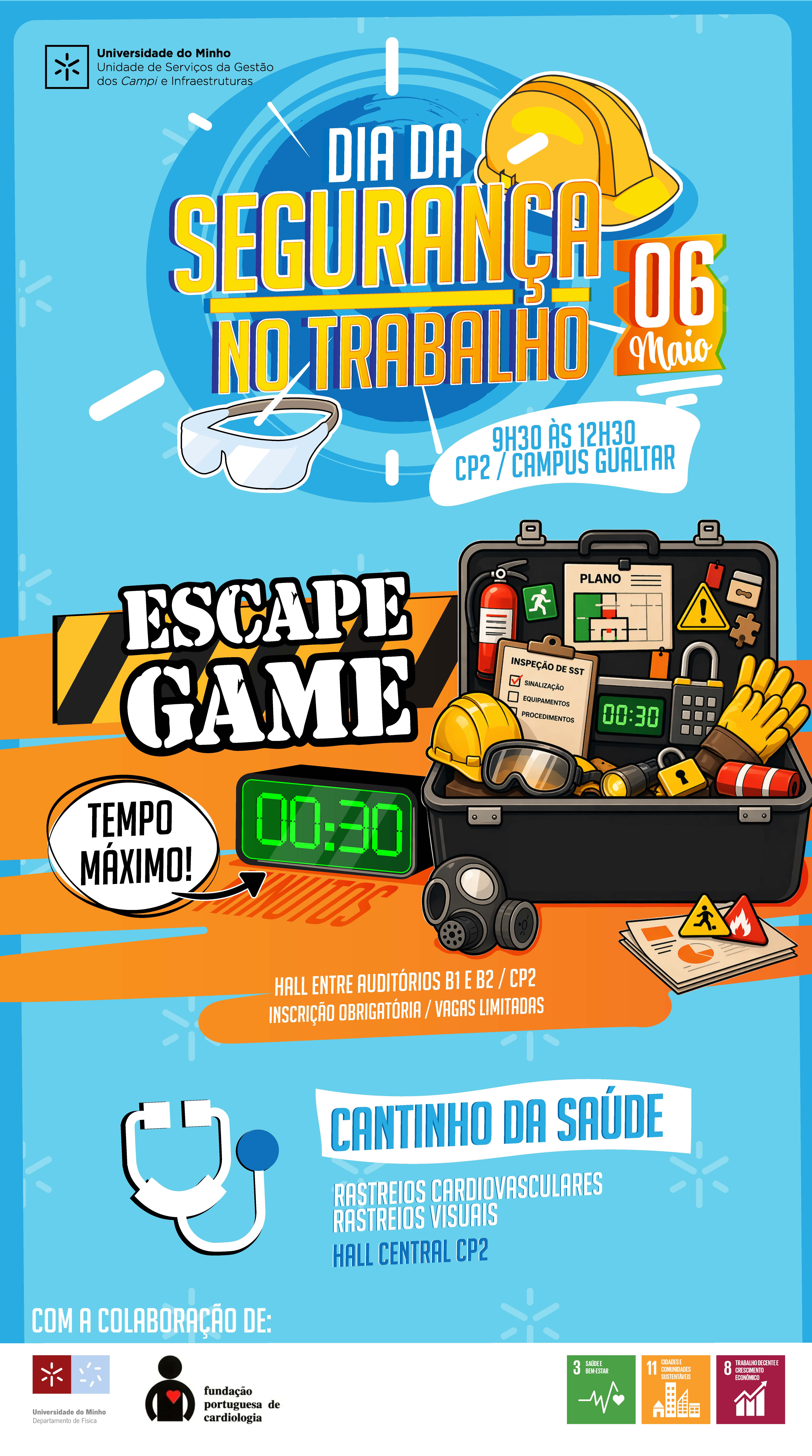A imagem pode conter: Dia, Trabalho, Segurança, 10.ª edição, Dia da Segurança