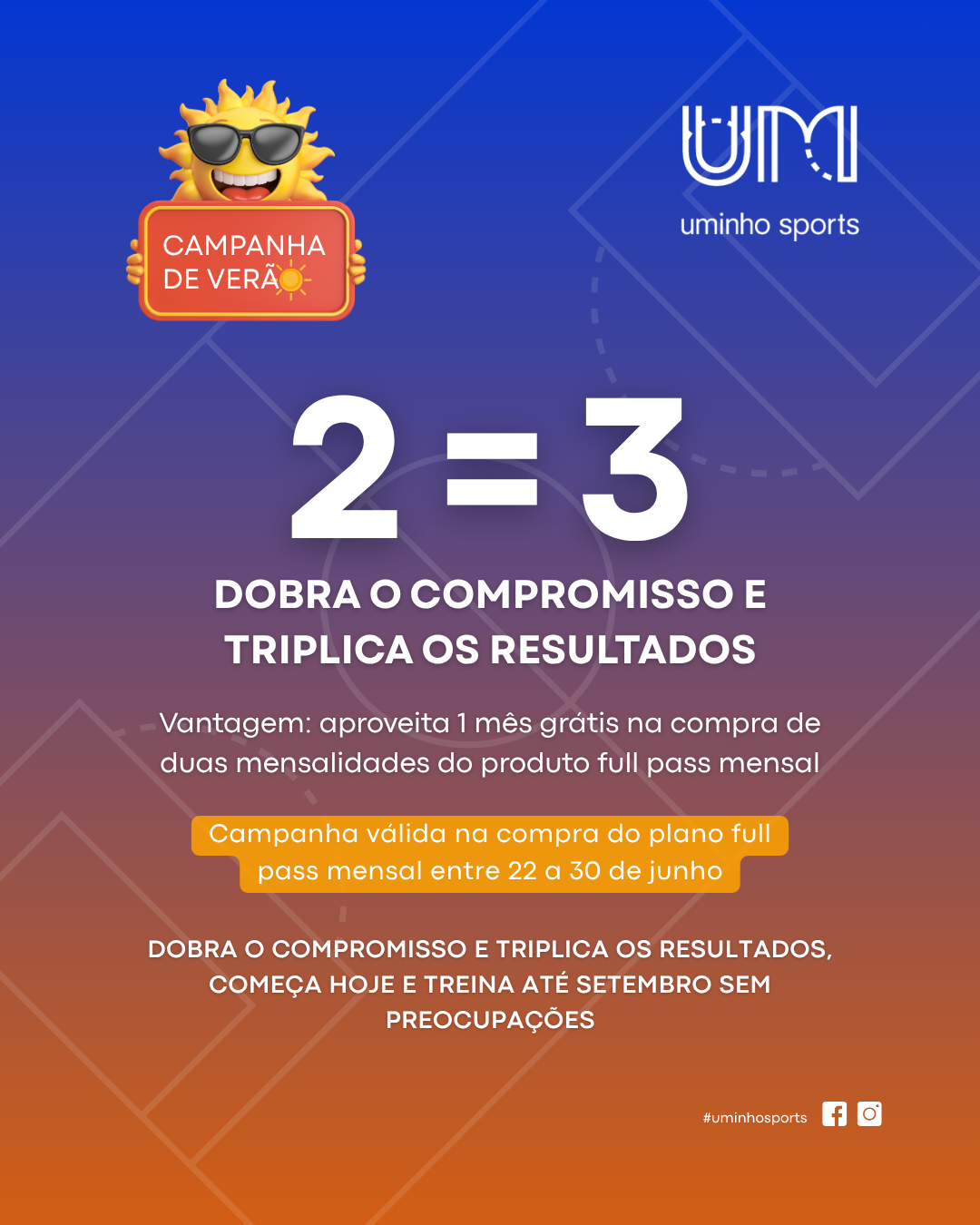 A imagem pode conter: Verão, Sports:, Campanha, Verão UMinho Sports:, treina 3 meses pelo preço