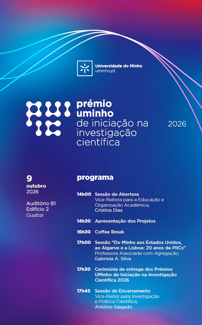 A imagem pode conter: Iniciação, Científica, Investigação, Prémio UMinho